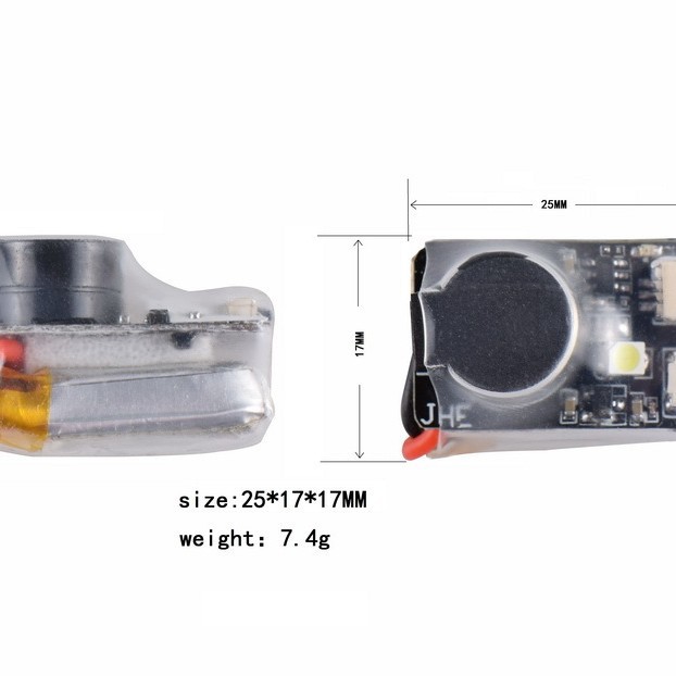 BB Buzzer Finder JHE42B JHE20B – светодиоды и встроенный аккумулятор для поиска квадрокоптера FPV - Image 2