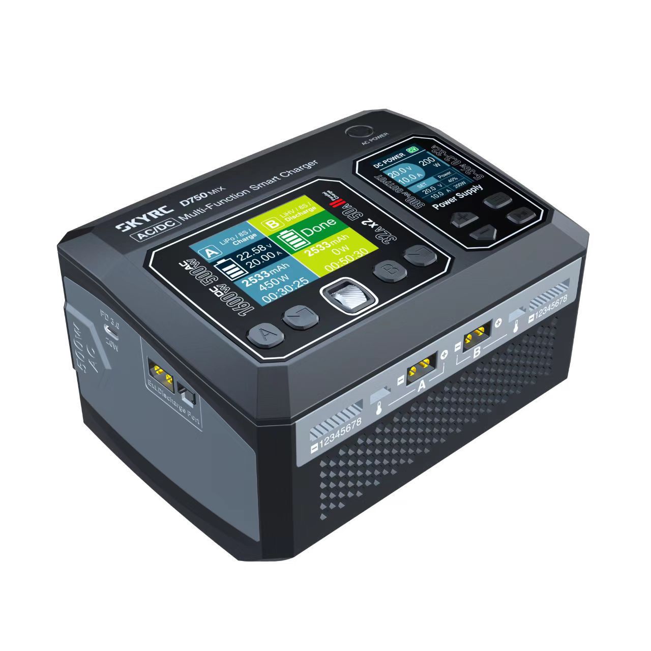 Skyrc D750Mix AC DC Dual Channel 1-8S High Power Smart Balance Charger - Image 4