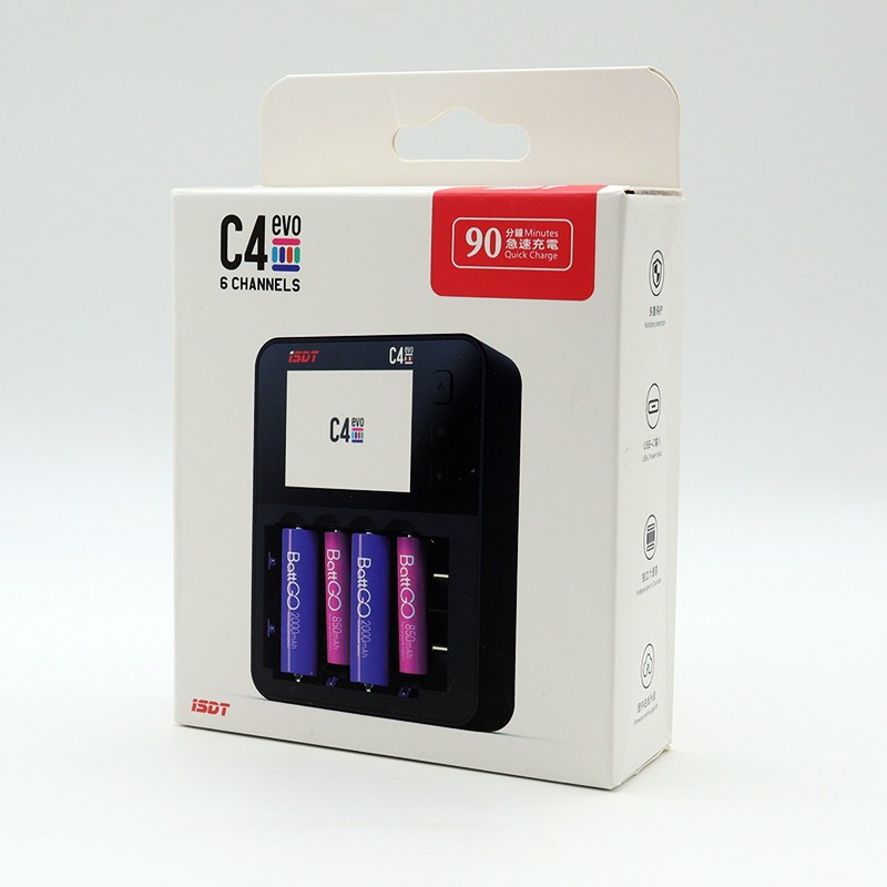 ISDT C4 EVO Smart Lithium Battery Charger Cylindrical Battery NiMH NiCd - Image 4