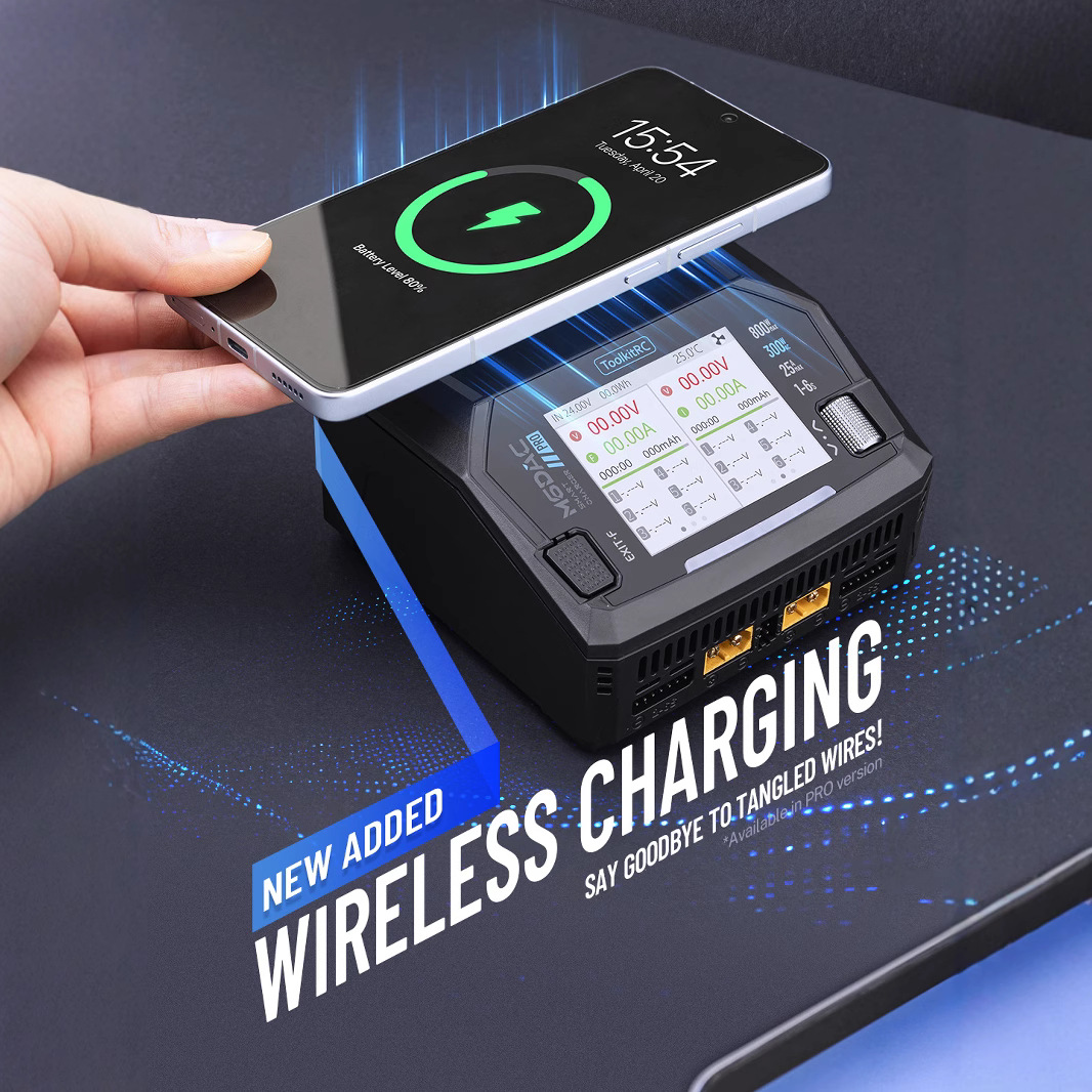 Toolkitrc M6Dacpro V2 16A Synchronous 28A Ac200 300W Dc800W Wireless Charging Dual Channel Charger - Image 2