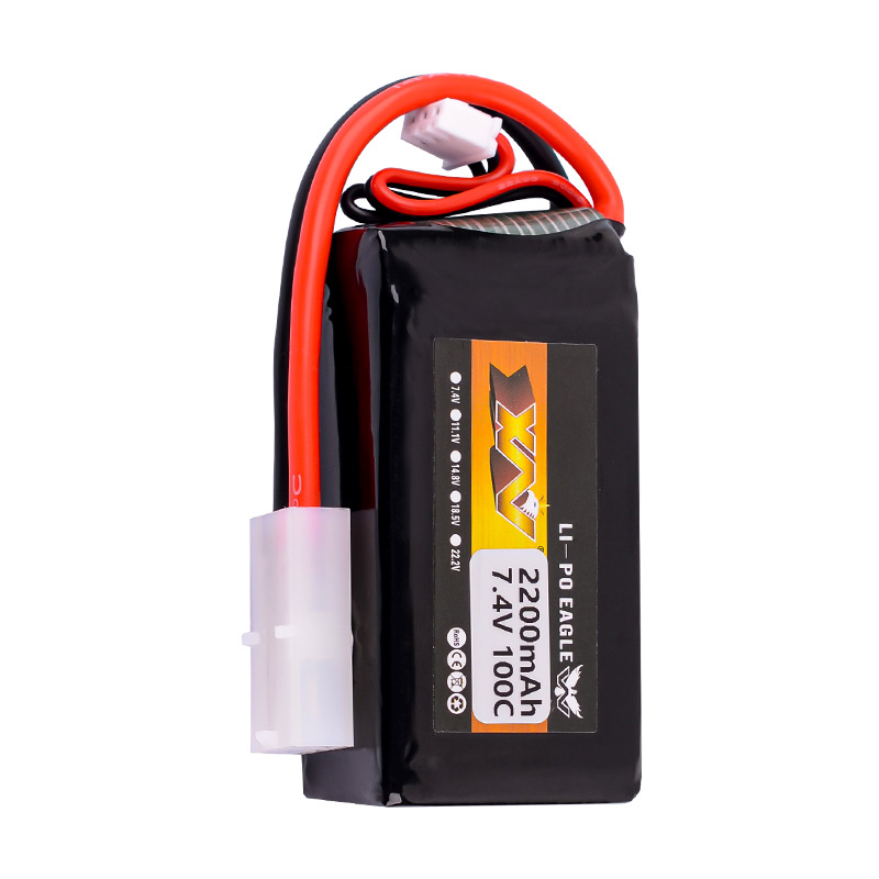 Eagle King 7.4V 2200mAh 100C Tamiya Connector 2S Lipo Battery for T3-01 Three-Wheel Motorcycle RC Models - Image 2