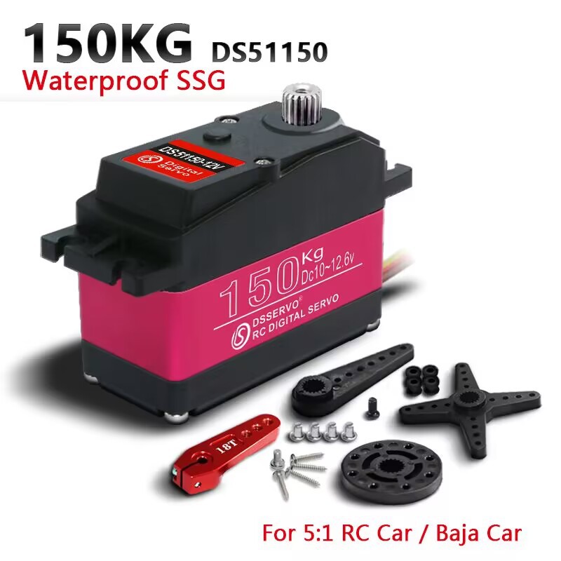DS51 150KG High Pressure Waterproof Steering Gear for RC Car Robot 180 270 Degrees - Image 5
