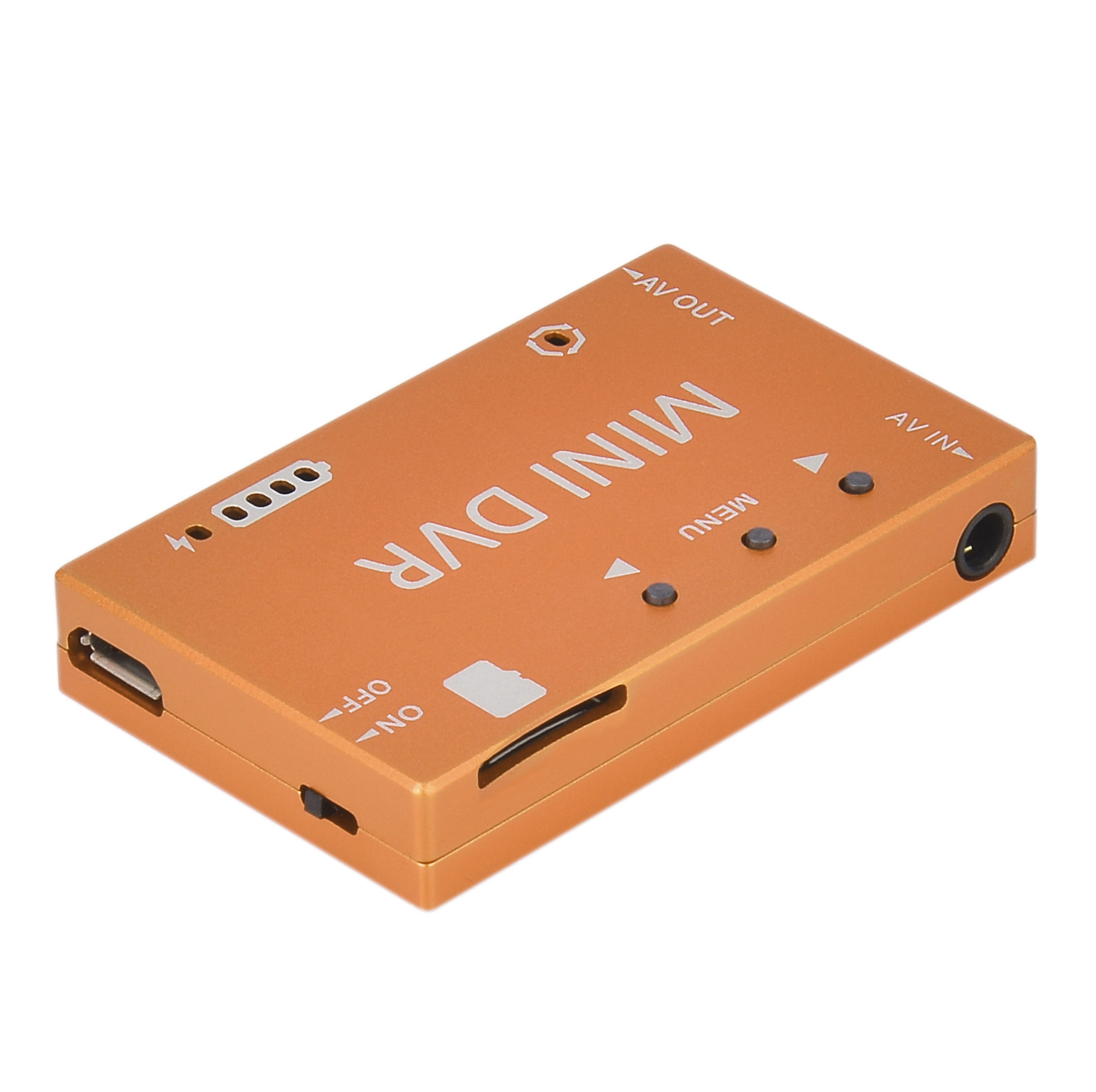 Kompakter Mini-DVR-Videorekorder mit USB-Anschluss – Orange/Schwarz für FPV-Brillen und Drohnensysteme - Image 4