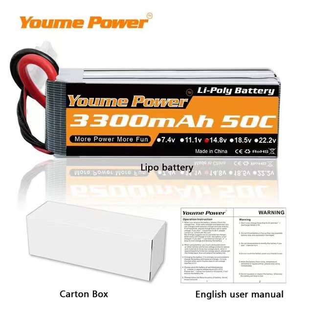 Акумулятор LiPo Youme 3300 мА·год 6S 50C для моделей літаків RC - Image 3