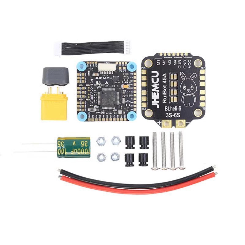 JHEMCU Tianjin F722 ICM Flight Controller RuiBet 45A 55A Four in One ESC FPV Drone - Image 3