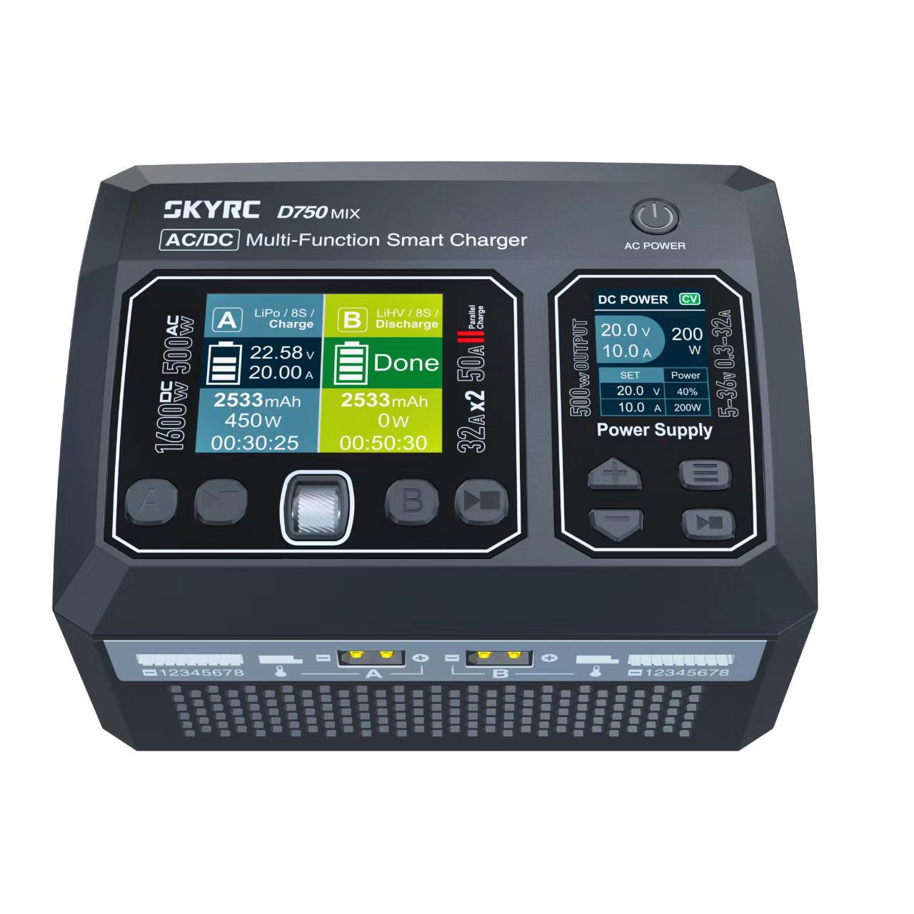 Skyrc D750Mix AC DC Dual Channel 1-8S High Power Smart Balance Charger - Image 2