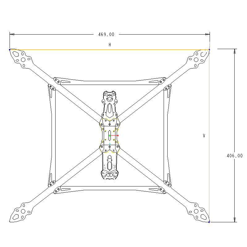 Mark4 13inch 15inch V3 Carbon Fiber Reinforced Drone Frame Long Endurance Large Load Capacity - Image 3