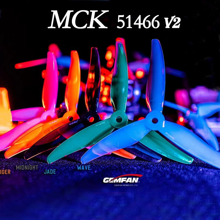 Gemfan Qianfeng Propeller 51466 V2Mck 5 inch 3 blade FPV Racing Drone Props Green - Image 3