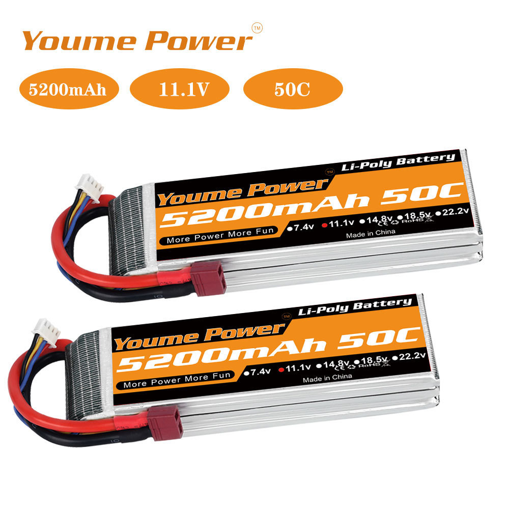 Литиево-полимерный аккумулятор Youme RC на 5200 мАч, 6S, 22,2 В, 50 C для радиоуправляемых автомобилей и лодок HRB - Image 2