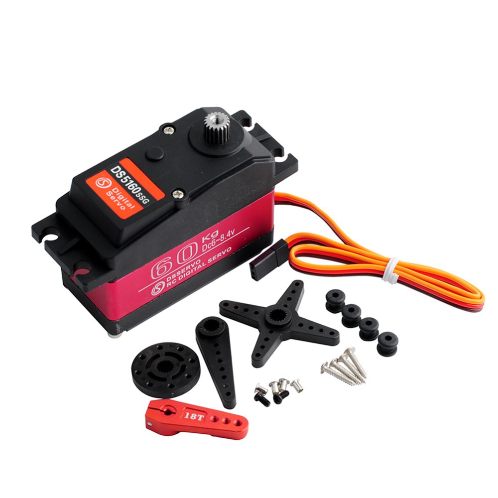 DS5160 Digital Steering Gear 60kg High Torque Servo for RC Car Robot Arm - Image 3