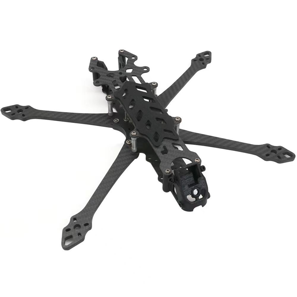 GW 8 Inch Four Axis Wide Traversing Machine Carbon Fiber Rack FPV Aerial Racing Drone Frame Kit - Image 3