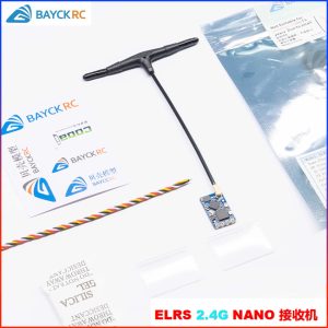 Bayckrc Shell ELRS 2G4 Nano Receiver 100mW Return Fixed Wing Open Source Steel Wire Antenna