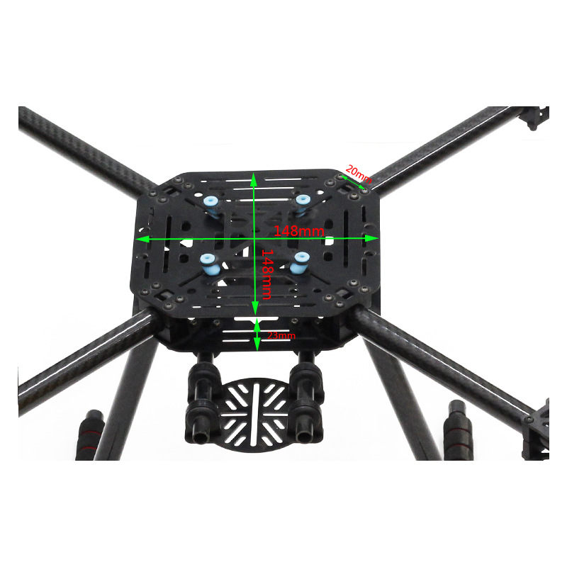 LJI X500 X4 S500 Carbon Fiber Frame Quadcopter with Electric Tripod Landing Gear - Image 3