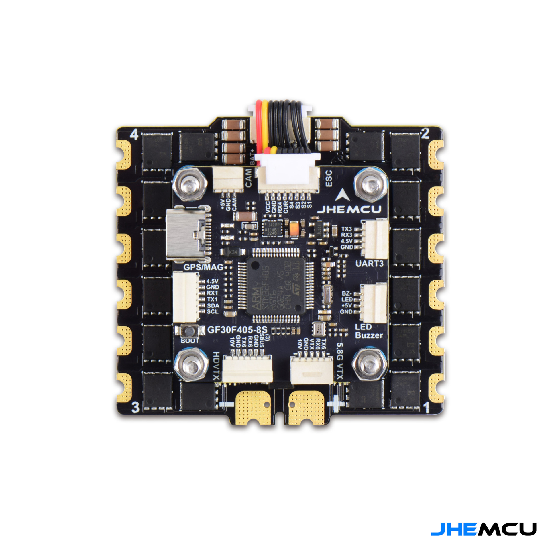 JHEMCU F405 8S Flight Control 90A 110A FPV All In One AIO Electronic Speed Controller UAV Quadcopter - Image 2