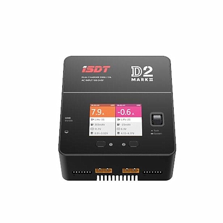 ISDT D2 Mark II Intelligent Dual Battery Balance Charger 200W 12A for RC LiPo Batteries - Image 5
