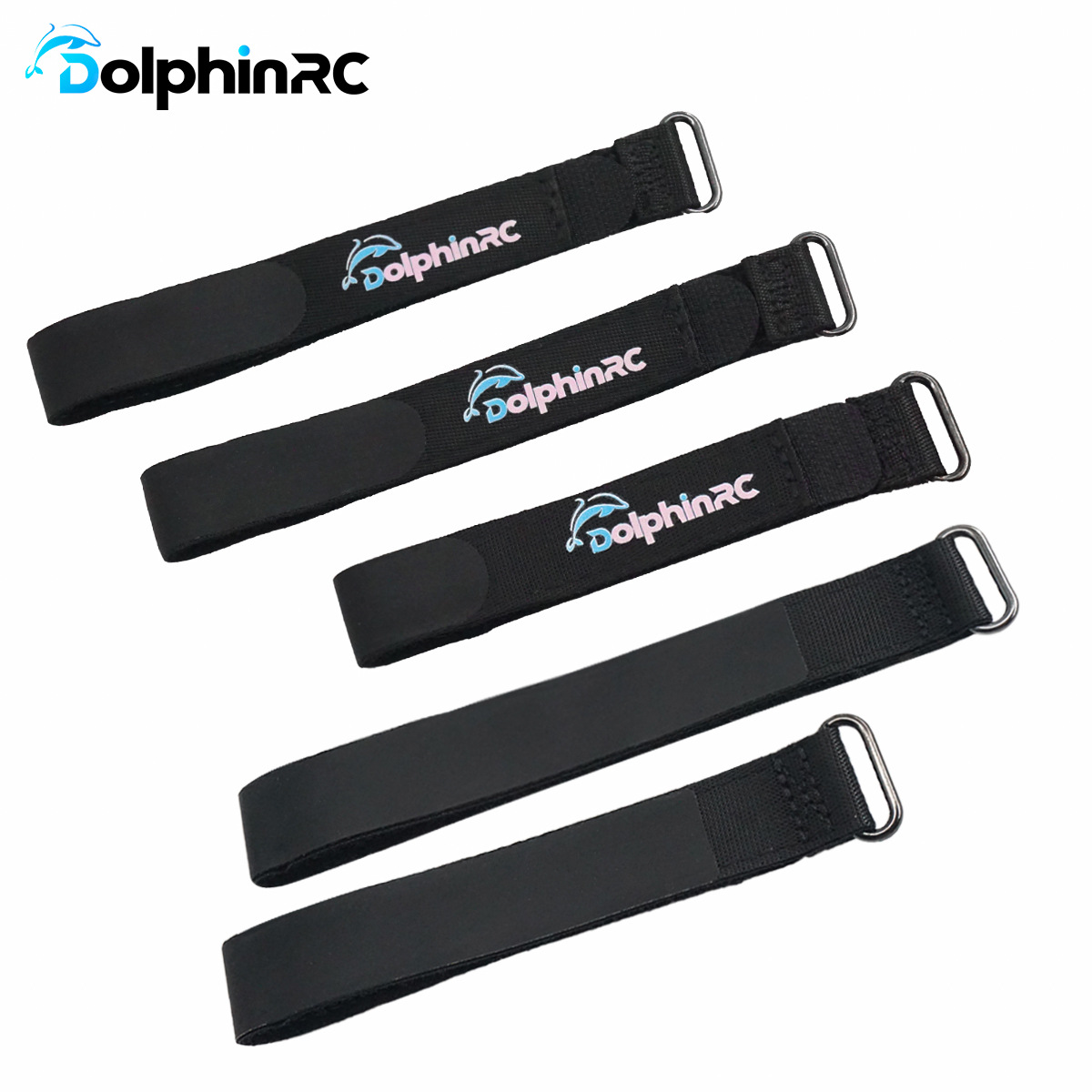 Dolphin Model Rolled Tape Black Battery Strap for FPV Drone Battery Fixing Wear Resistant Non Slip Iron Buckle - Image 3