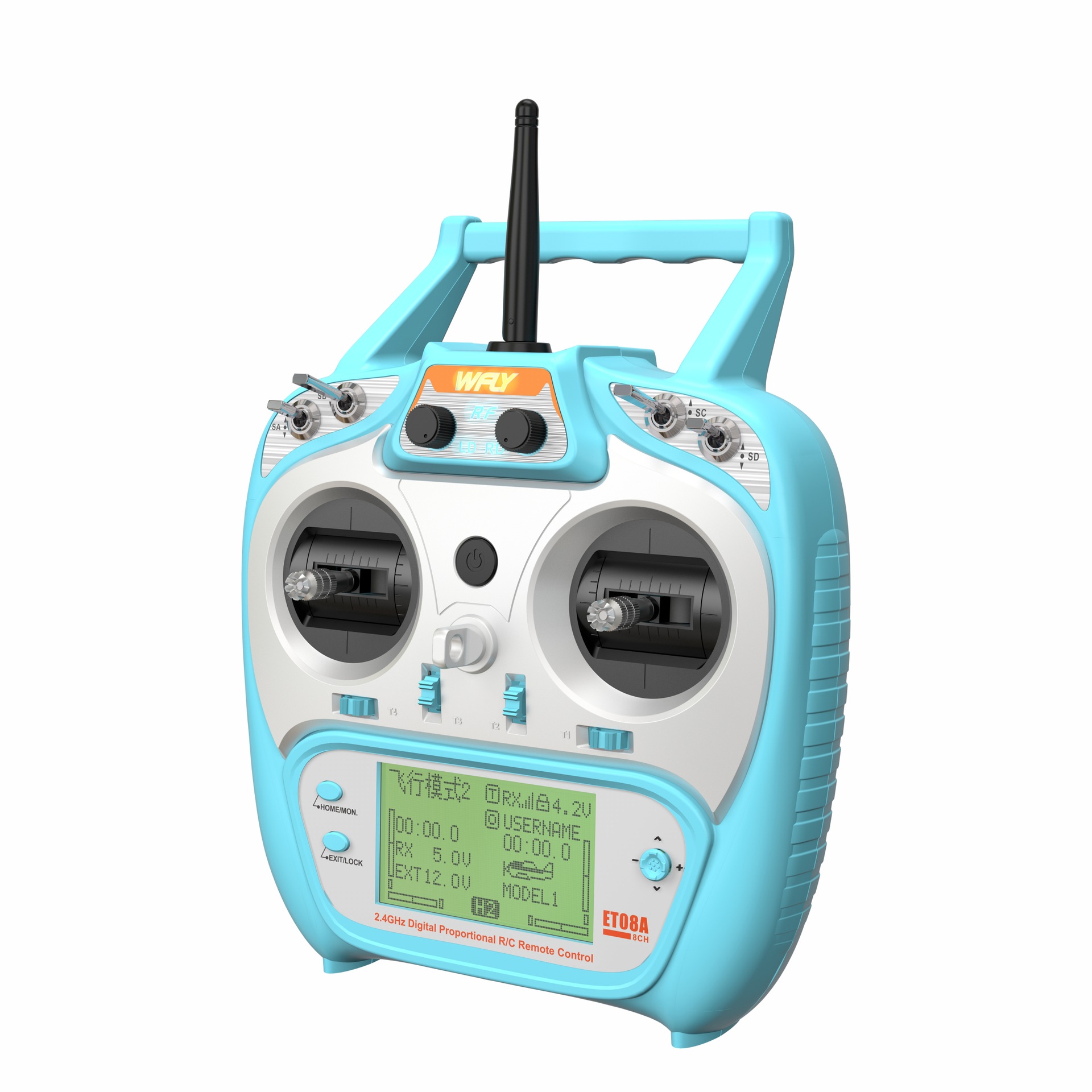 Tiandifei ET08A 8 Channel Two Way Remote Control with RF206S RC Transmitter for FPV Simulators Model Aircraft - Image 5