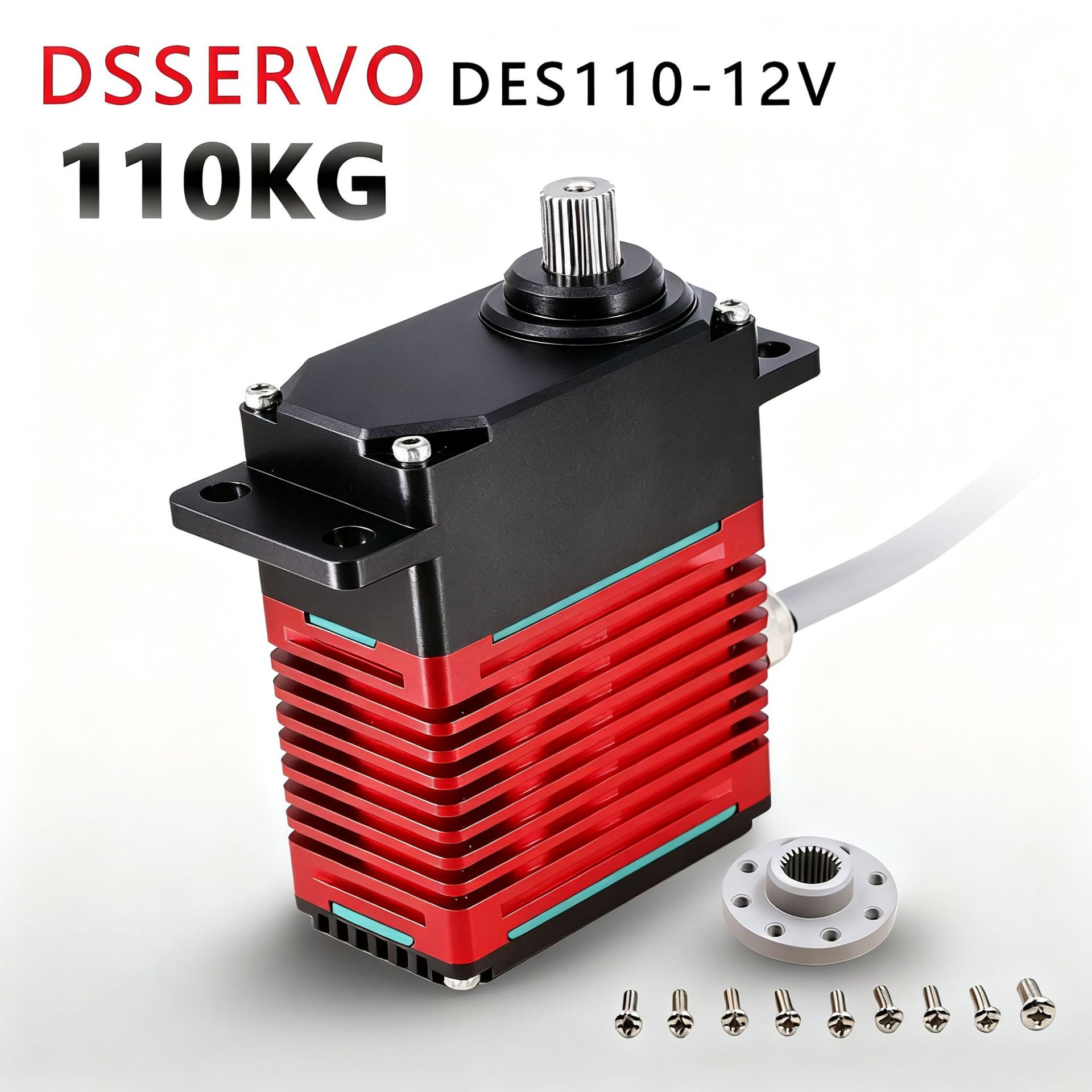 Dsservo Dasheng DES110 12V Industrial High Torque Servo 110KG Submersible Underwater - Image 2