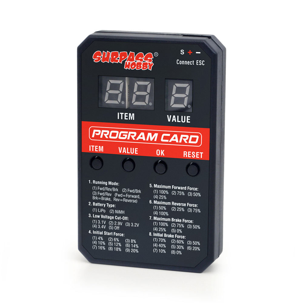 New Digital Tube Multifunction Second Generation Programming Card 13 Functions for 80AV2 ESC - Image 3