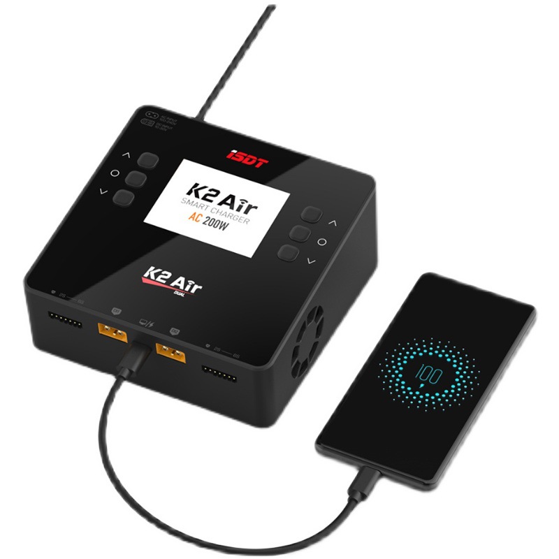 ISDT K2 Air Smart Charger Dual Mode Dual Channel DC500W x2 UBS Interface - Image 5