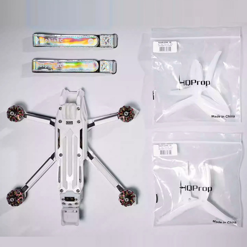 Dolphinrc Nightingale 5inch Power Kit FPV Frame White Pink Gradient - Image 5