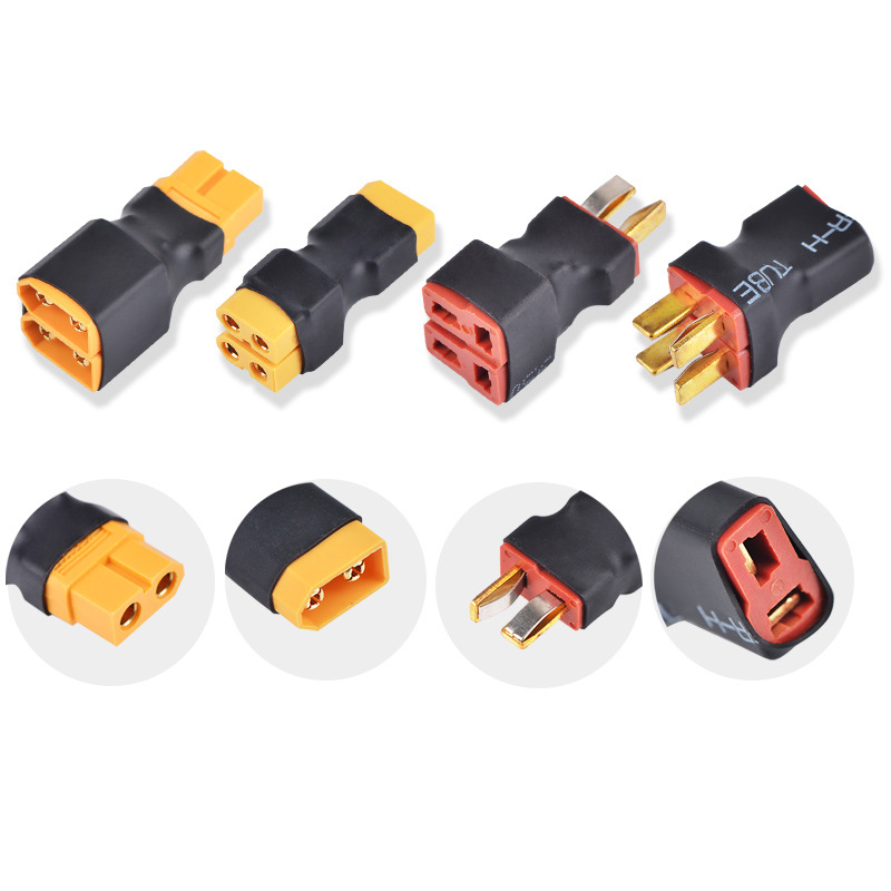 Переходник для параллельного подключения аккумуляторов LiPo с разъемами T Plug и XT60 – 1 женский, 2 мужских и наоборот для моделей RC - Image 4
