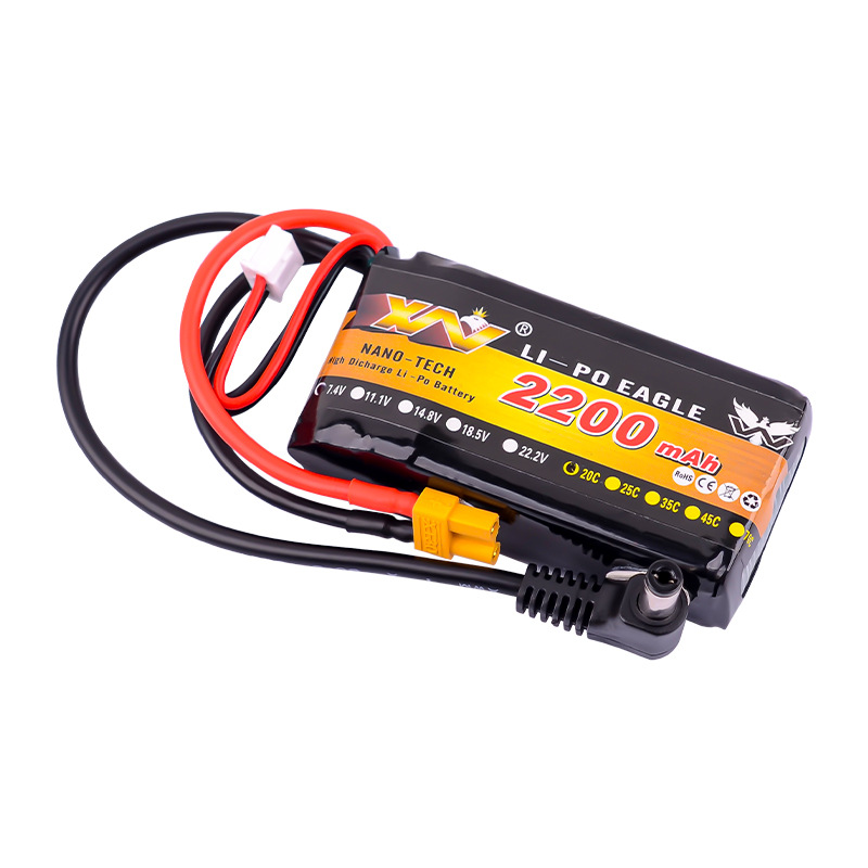 Eagle King 7.4V 2200mAh 20C 2S Lipo Battery for FPV DJI Fat Shark Goggles RC Drone - Image 2