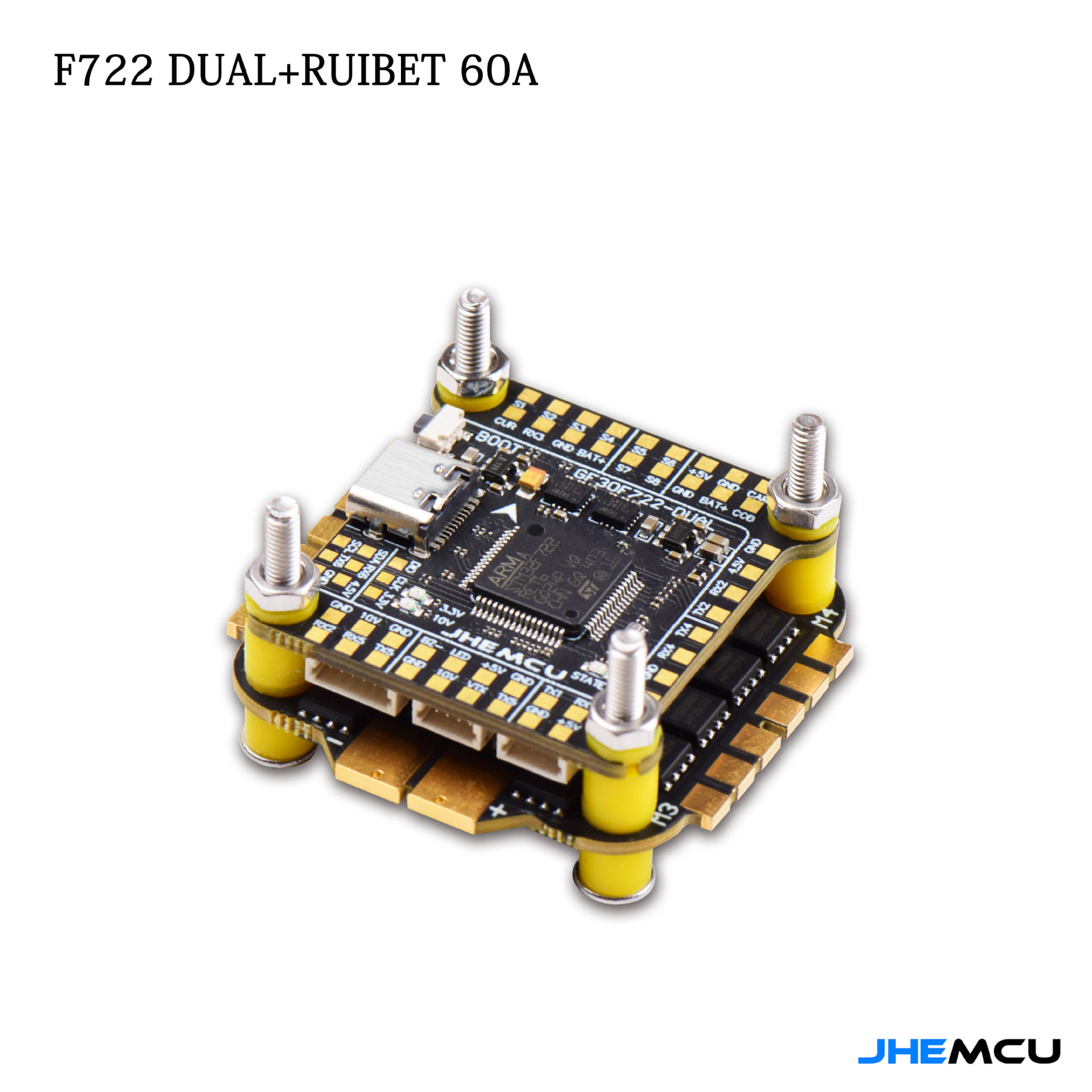 JHEMCU F7 F722 Flight Controller Bluejay 60A 4in1 ESC FPV Stack - Image 2