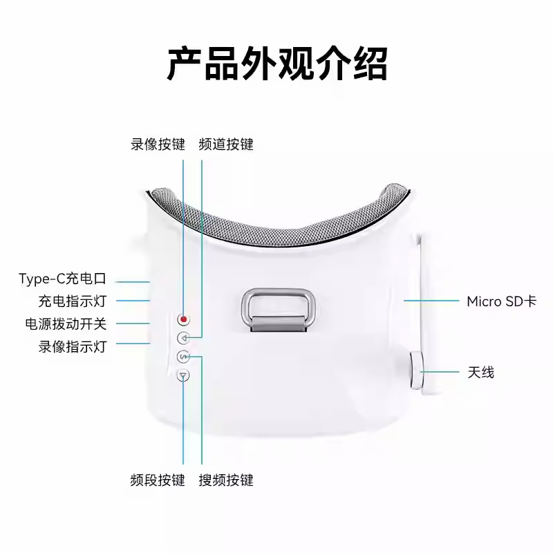 BetaFPV VR03 VR04 FPV Goggles 5.8g Analog Video Transmission for Racing Drones Video Recording - Image 3