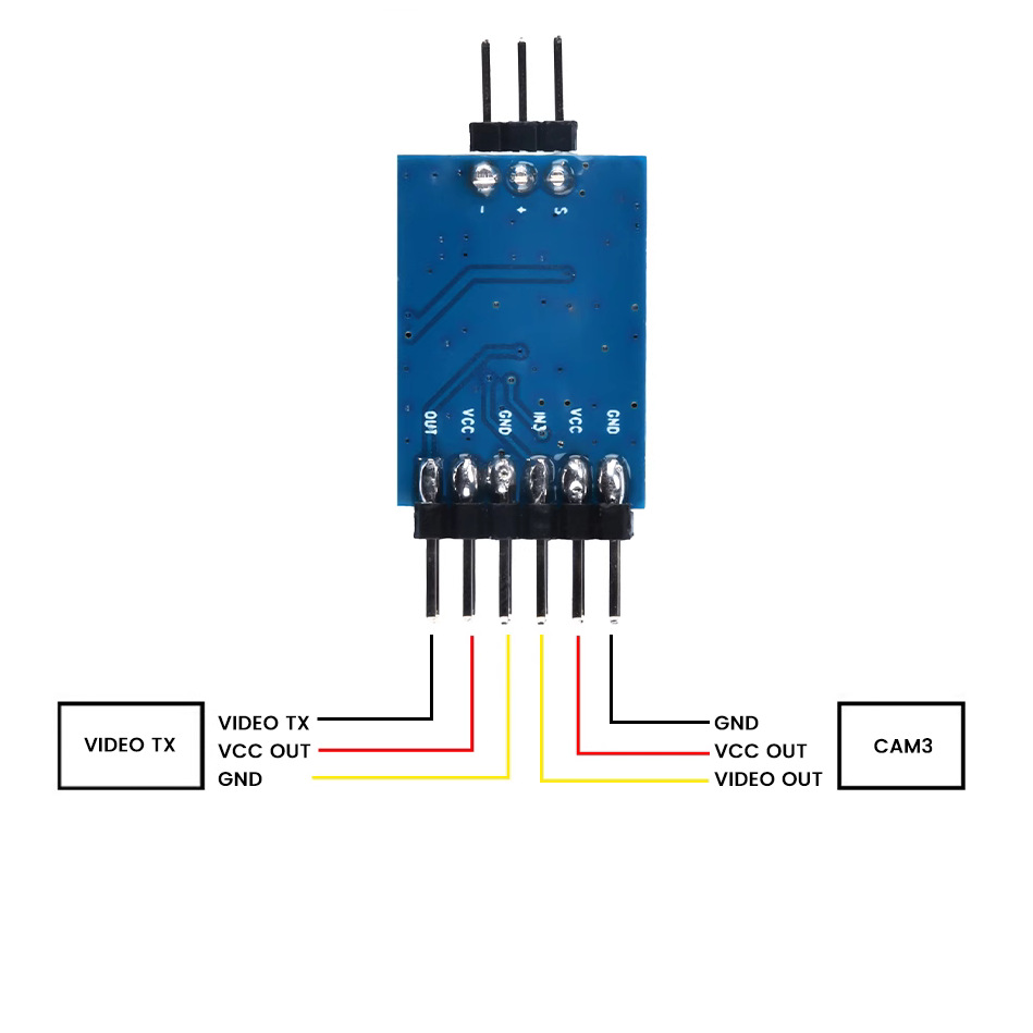 3 Channel Video Switching Module Electronic Switch Remote Control for FPV Camera - Image 4