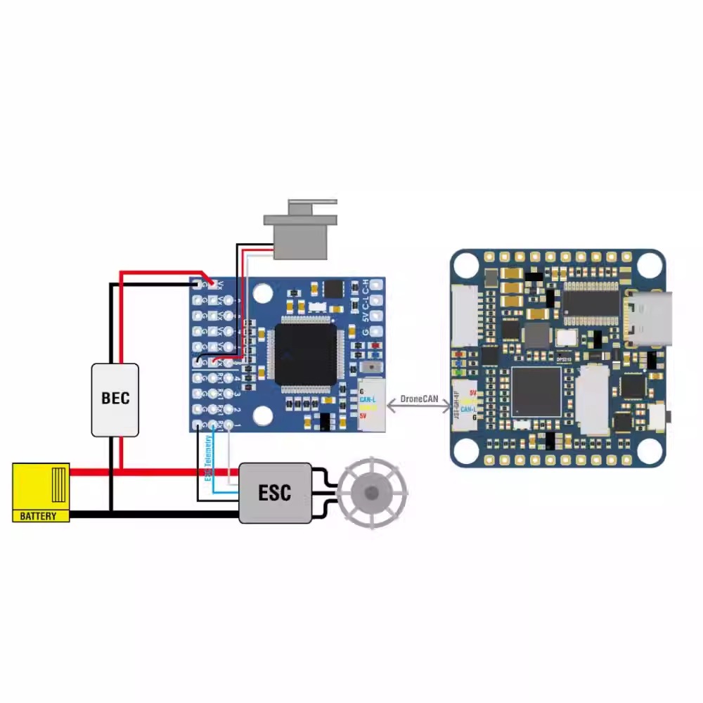Перетворювач Matek CAN L4 PWM – адаптер DroneCAN на PWM AL693193096654 - Image 3