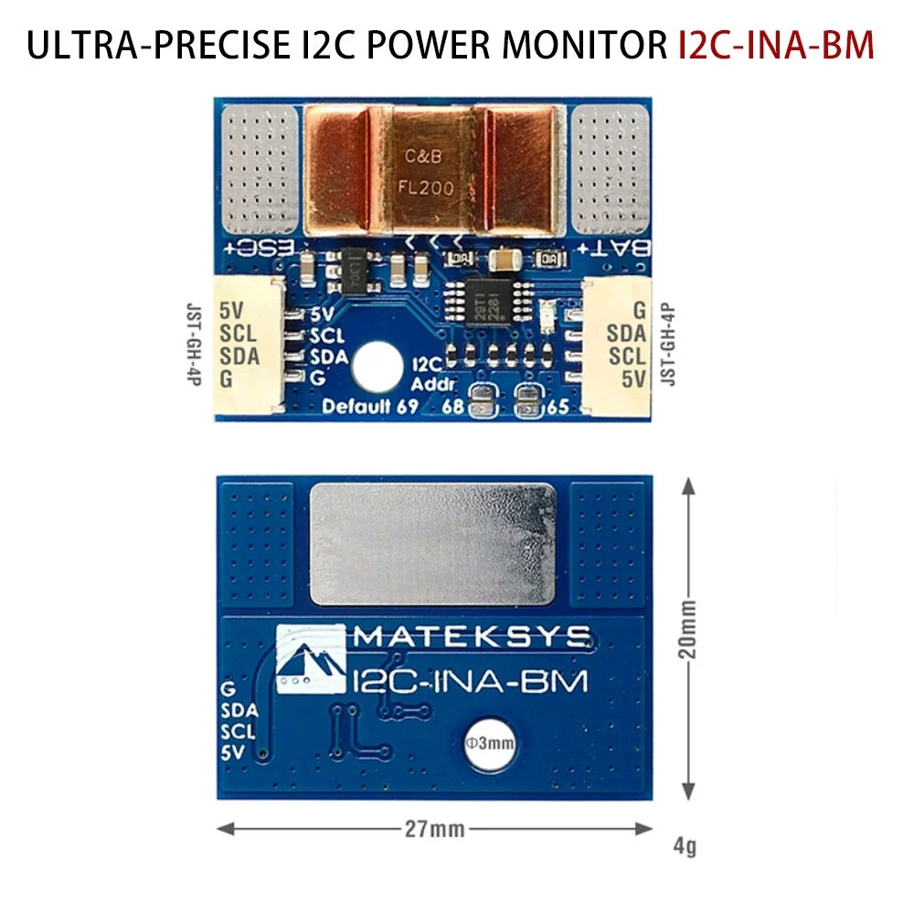Сверхточный контроллер питания Matek I2C-INA-BM для мониторинга тока и напряжения - Image 5