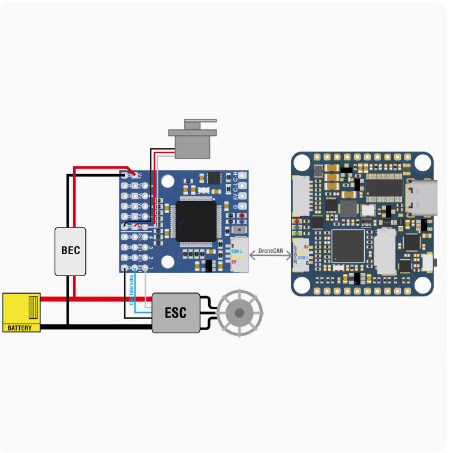 Matek Ap Periph Dronecan to PWM Converter CAN L4 PWM - Image 4