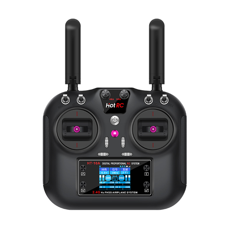 Hotrc HT 10A 2.4G 10 Channel Wireless Remote Control Transmitter with Receiver for RC Aircraft Car Robot - Image 5