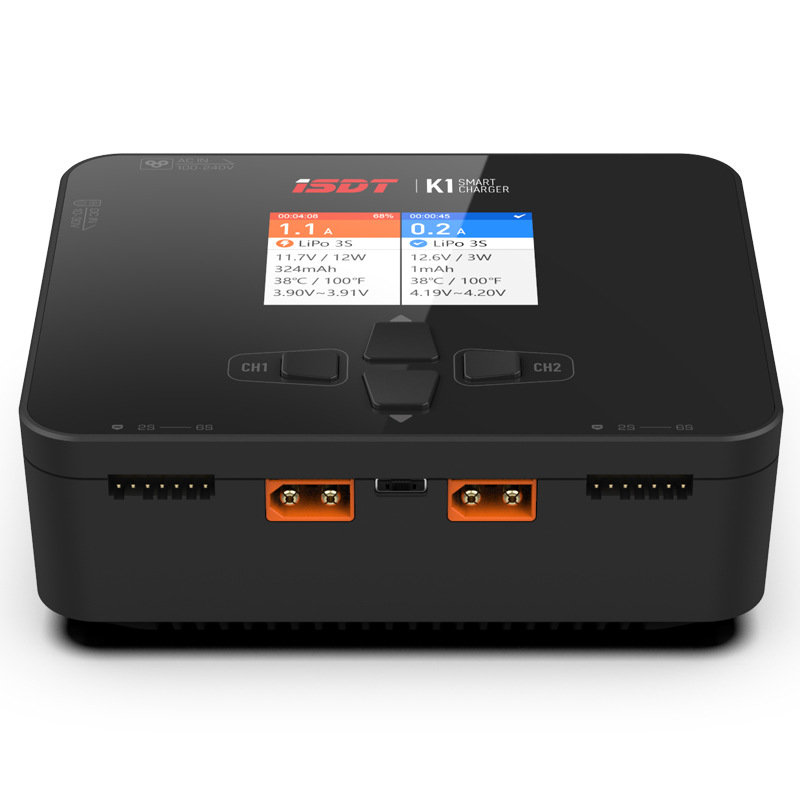 ISDT K1 Dual Channel AC100W DC250Wx2 Smart Balance Charger for RC Model Airplanes - Image 2