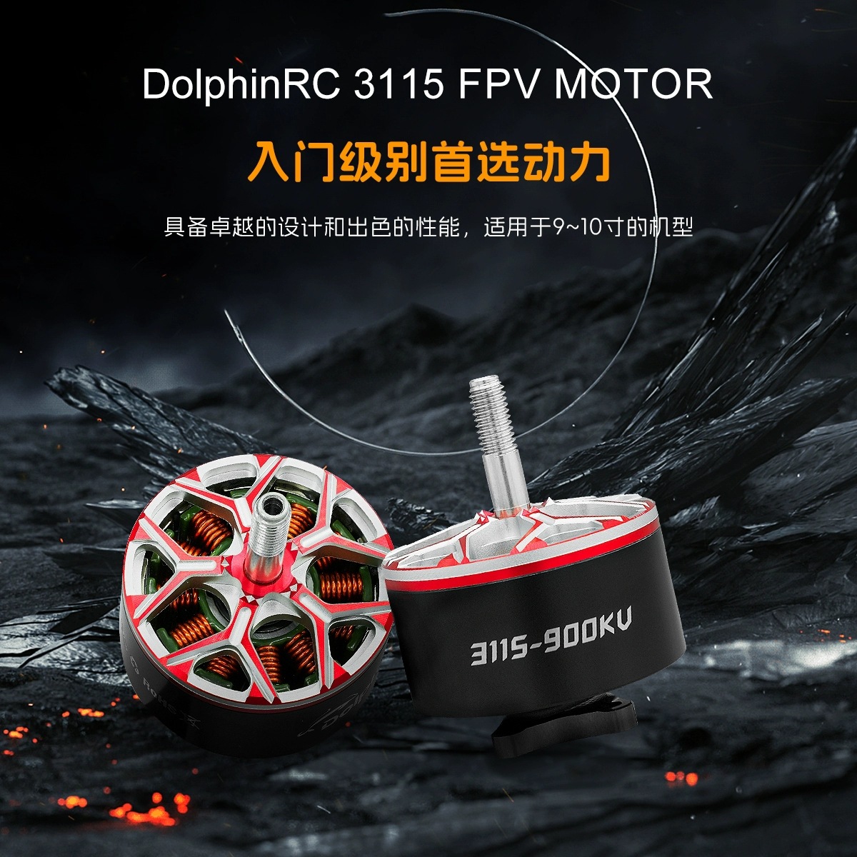 Dolphinrc 3115 900Kv Motor for 10-11inch Load 4.3kg RC FPV Drone - Image 2