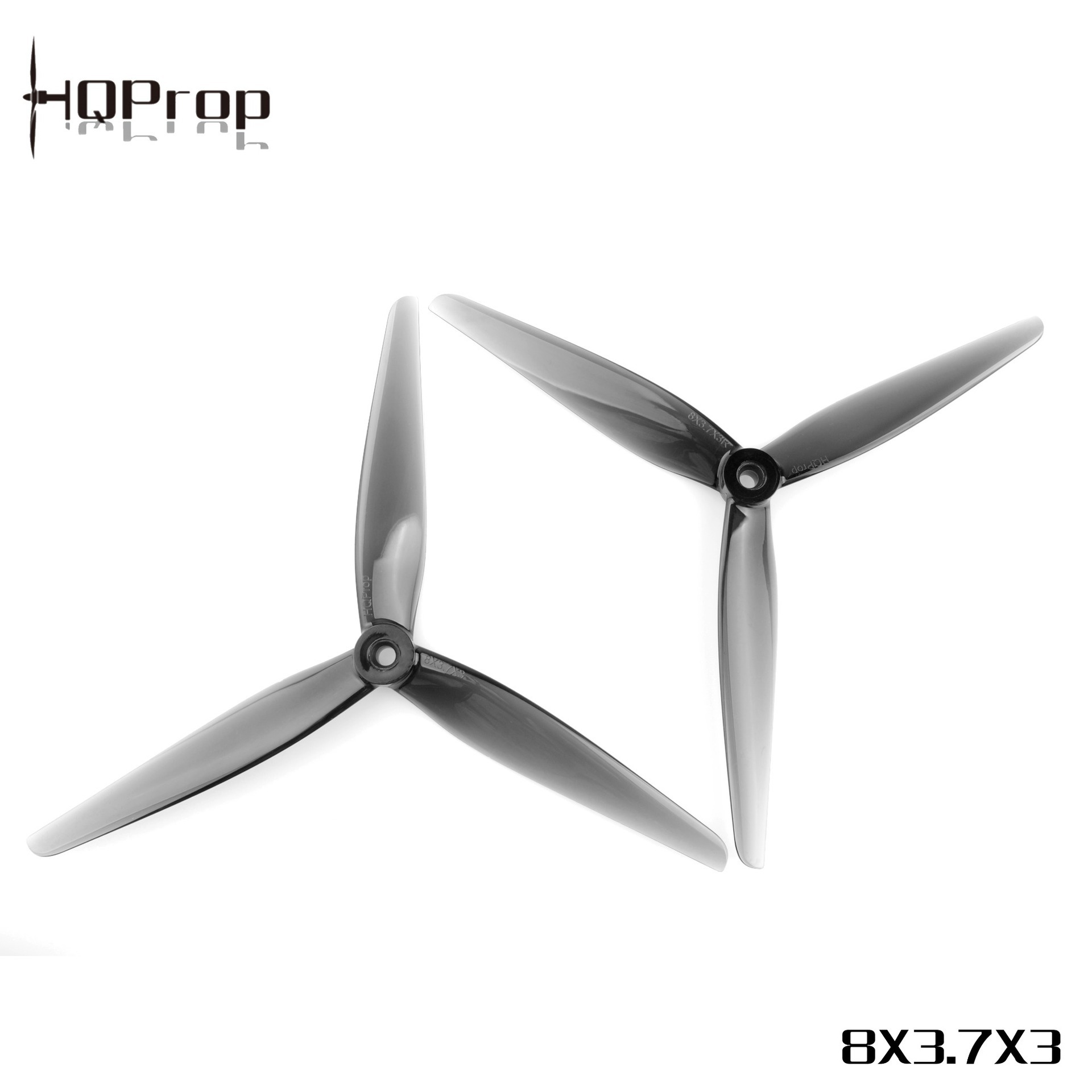 Hqprop 8x3.7x3 Three Blade Propeller 8037 Propeller 8 Inch Prop for FPV Quadcopter PC Material - Image 2