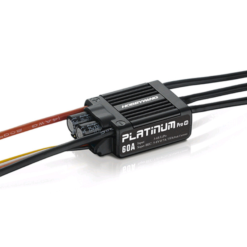 Hobbywing Platinum 60A V4 ESC 3-6S Brushless Electronic Speed Controller with BEC - Image 5