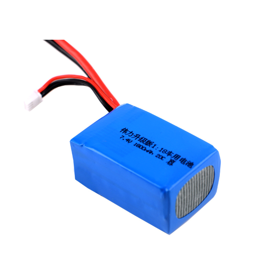 Weili verbesserte 7,4-V-LiPo-Batterie mit 1800 mAh für 1/18-RC-Autos der Modelle A959, A949, A969 und K929-B - Image 4