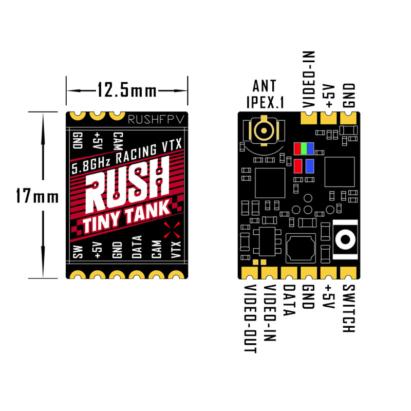 Rushfpv Tiny Tank Mini Image Transmission 5V 350mW 48CH 5.8G VT TBS Nano Compatible - Image 5