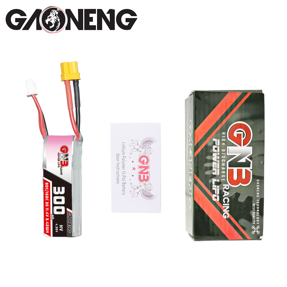 Акумулятор GAONENG 300 мА·год 3S 80C 11,4 В HV для квадрокоптера FPV GNB3003S80AHV - Image 4