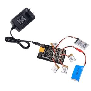 6IN1 1S LiPo LiHV XT60 12V2A Battery Charger Plate with Mimi JST Connector