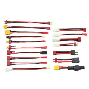 Patch Cord Model Aircraft Accessories Lithium Battery Conversion Plug XT60 XT90 Tamiya T Plug TRX JST AS150 Connectors Adapter Cable