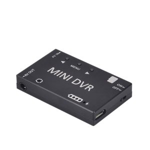 Mini-DVR 5.8G-Videobrille mit Aufnahmemodul – Audio- und Videorekorder in orangefarbenem Metallgehäuse