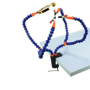 Aircraft Model Multi Functional Aluminum Alloy Soldering Station Universal Arm Four Claw PCB Welding Maintenance Tool