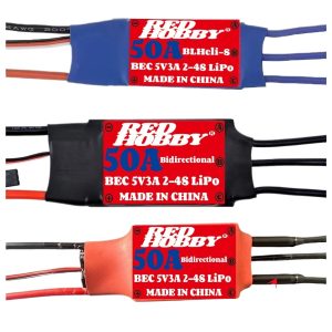 RedHobby BLHeli S 50A Brushless ESC Single Two Way for RC Boat Ship Thruster Water Cooled
