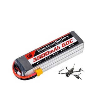 GW 22.2V 3800mAh 60C High Rate Lipo Battery for 7 8 9 inch FPV Drone Universal
