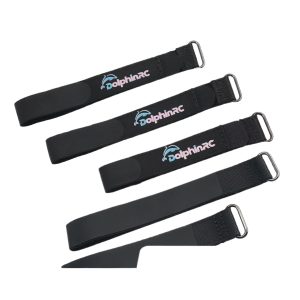 Dolphin Model Rolled Tape Black Battery Strap for FPV Drone Battery Fixing Wear Resistant Non Slip Iron Buckle