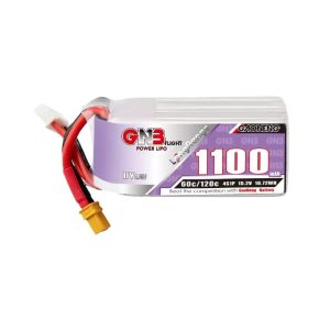 GNB High Energy 1100mAh 4S 152V 60C LiHV Long Endurance FPV Lithium Battery XT30