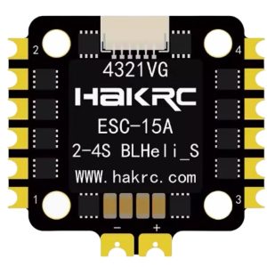 Hakrc 4-в-1 бесколлекторный регулятор скорости: 8-битный, 32-битный, 3–6S, 35–60 А, BLHeli, размер 20x20 мм
